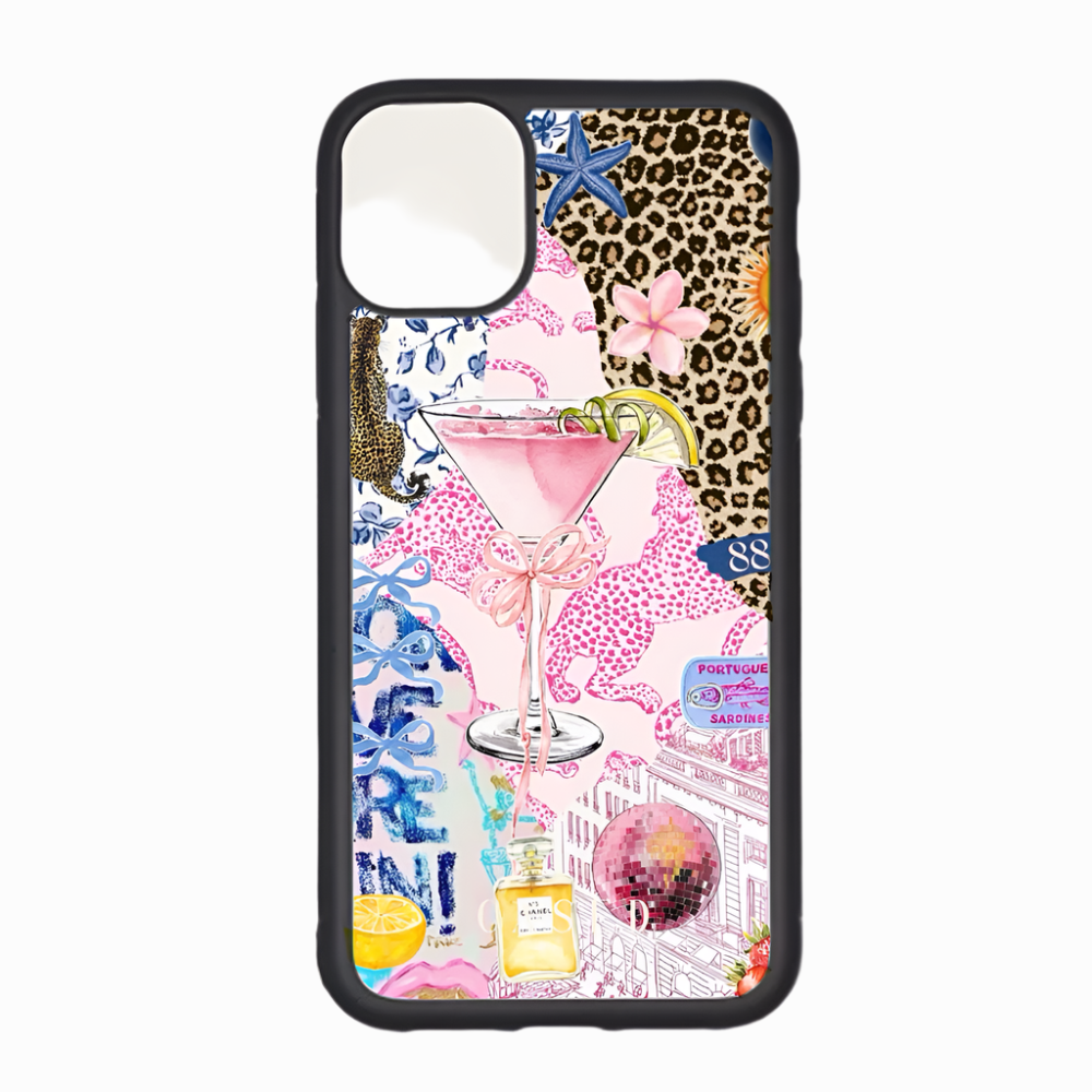 CHAMPAYGNE LEOPARD PHONE CASE