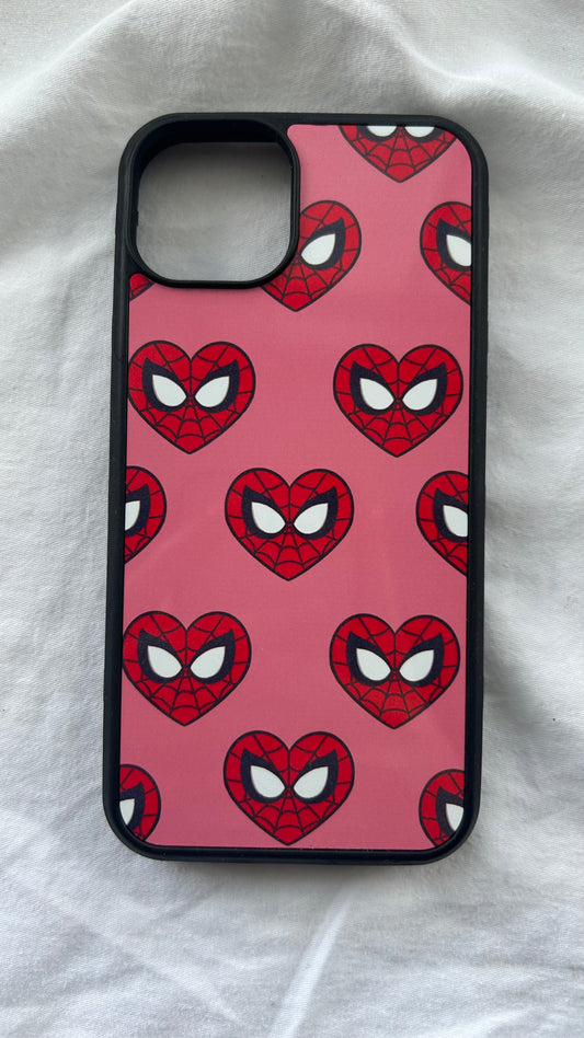 CLEARANCE IPHONE 13 - Spiderman Phone Case PINK
