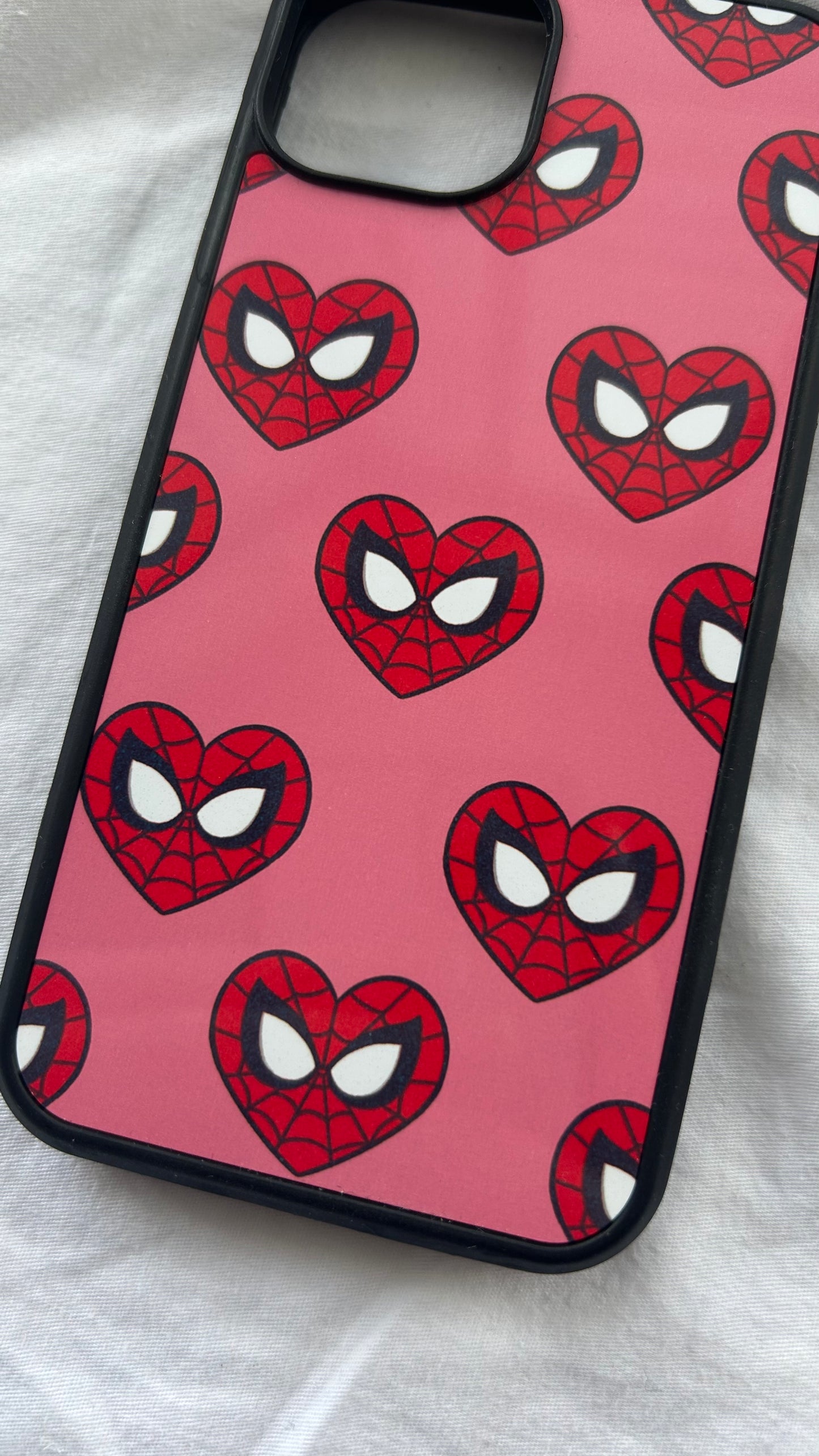 CLEARANCE IPHONE 13 - Spiderman Phone Case PINK