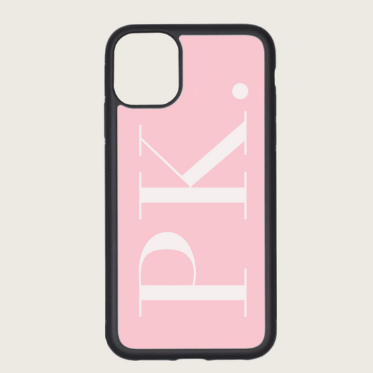 BABY PINK INITIAL PHONE CASE