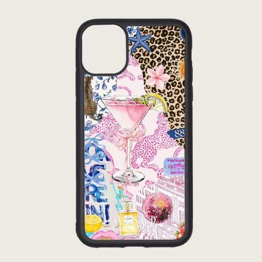 CHAMPAYGNE LEOPARD PHONE CASE