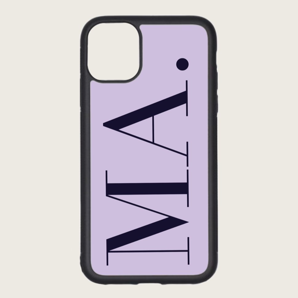 LAVENDER AND NAVY INITAIL CASE